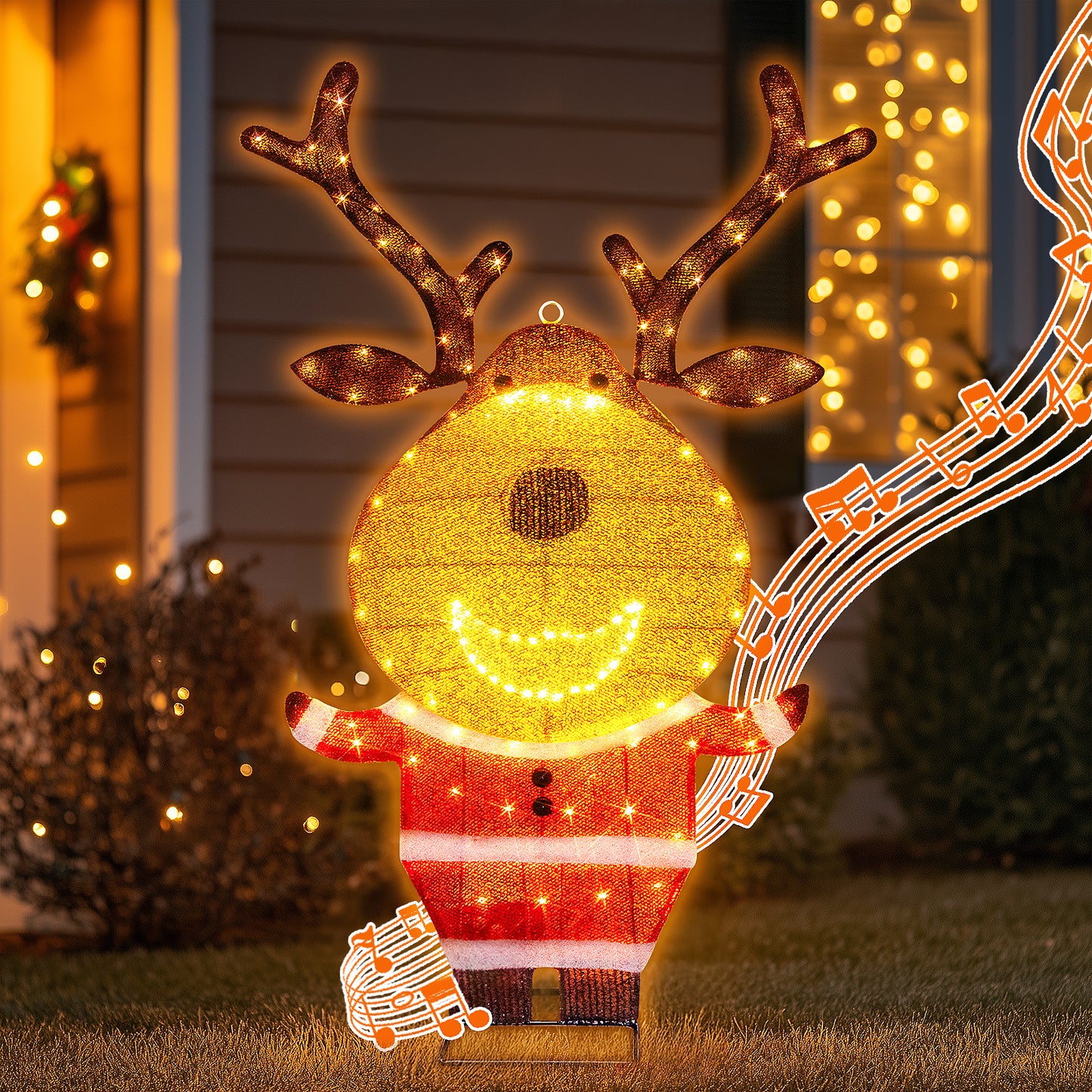 EAMBRITE Lighted Reindeer Outdoor Decorations