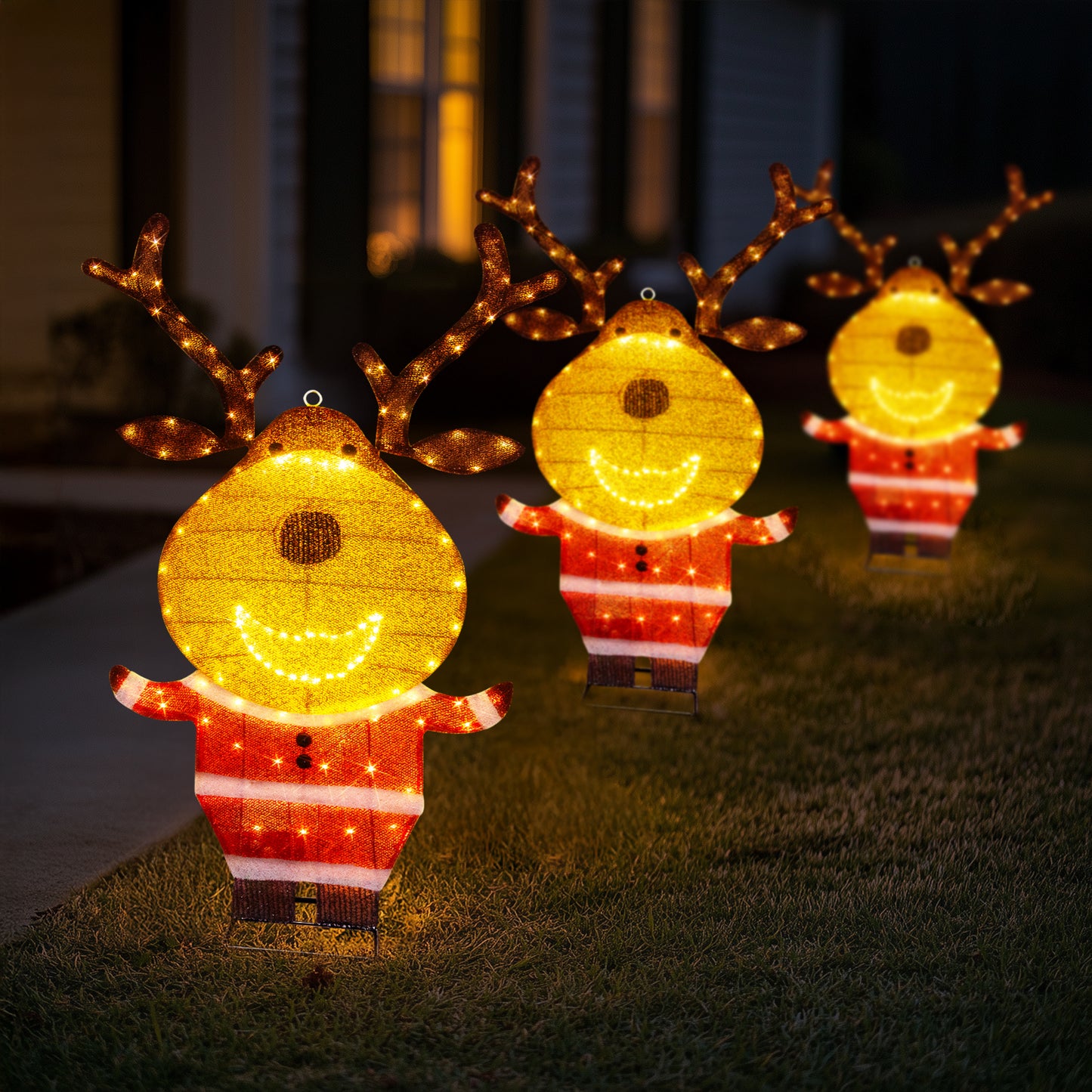 EAMBRITE Lighted Reindeer Outdoor Decorations