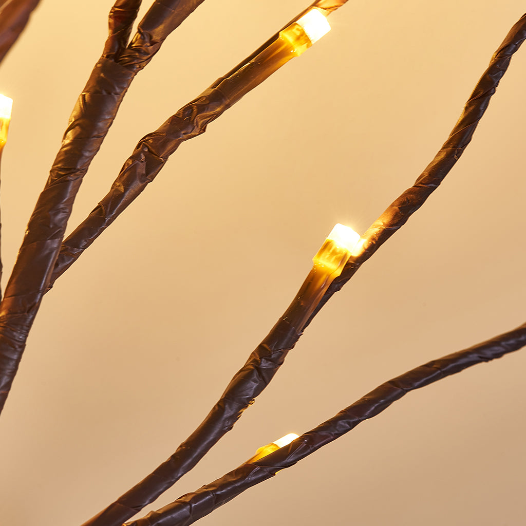EAMBRITE 3PK Brown Lighted Twig Branches Pathway Light