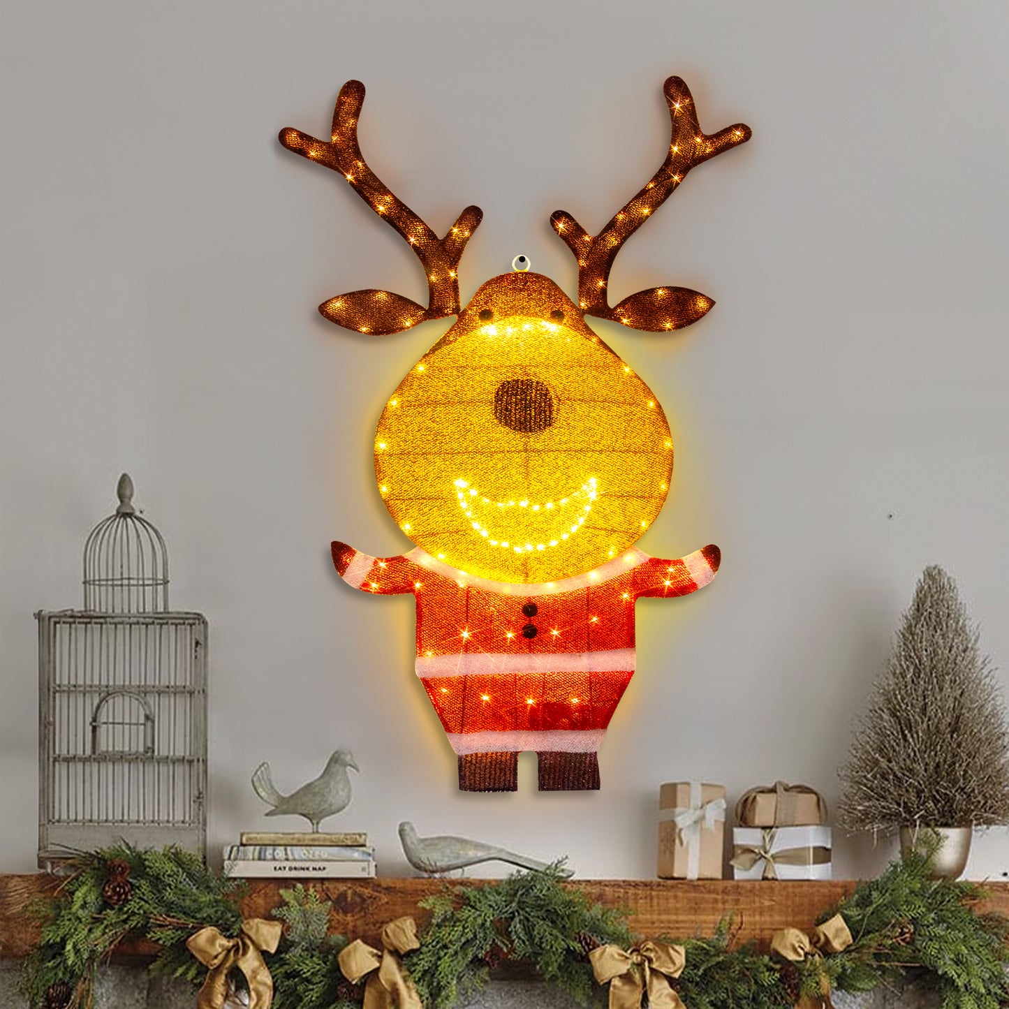EAMBRITE Lighted Reindeer Outdoor Decorations