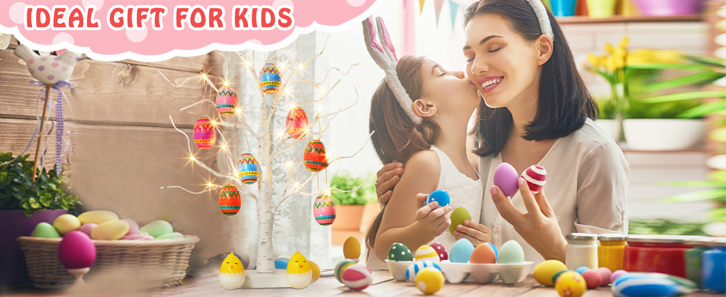 EAMBRITE Easter Tree with 10pcs Eggs Ornaments