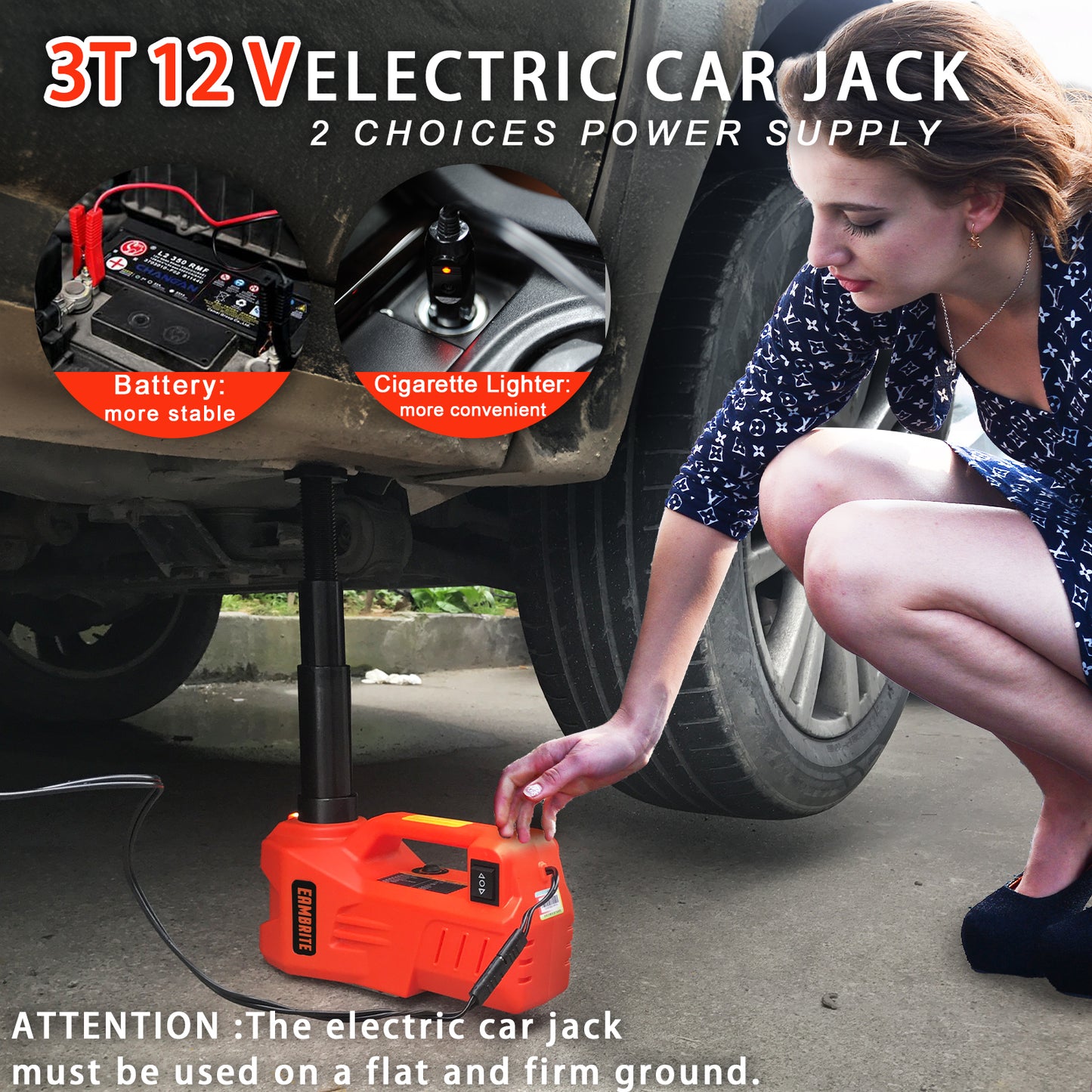 EAMBRITE 12V DC 3 Ton Electric Car