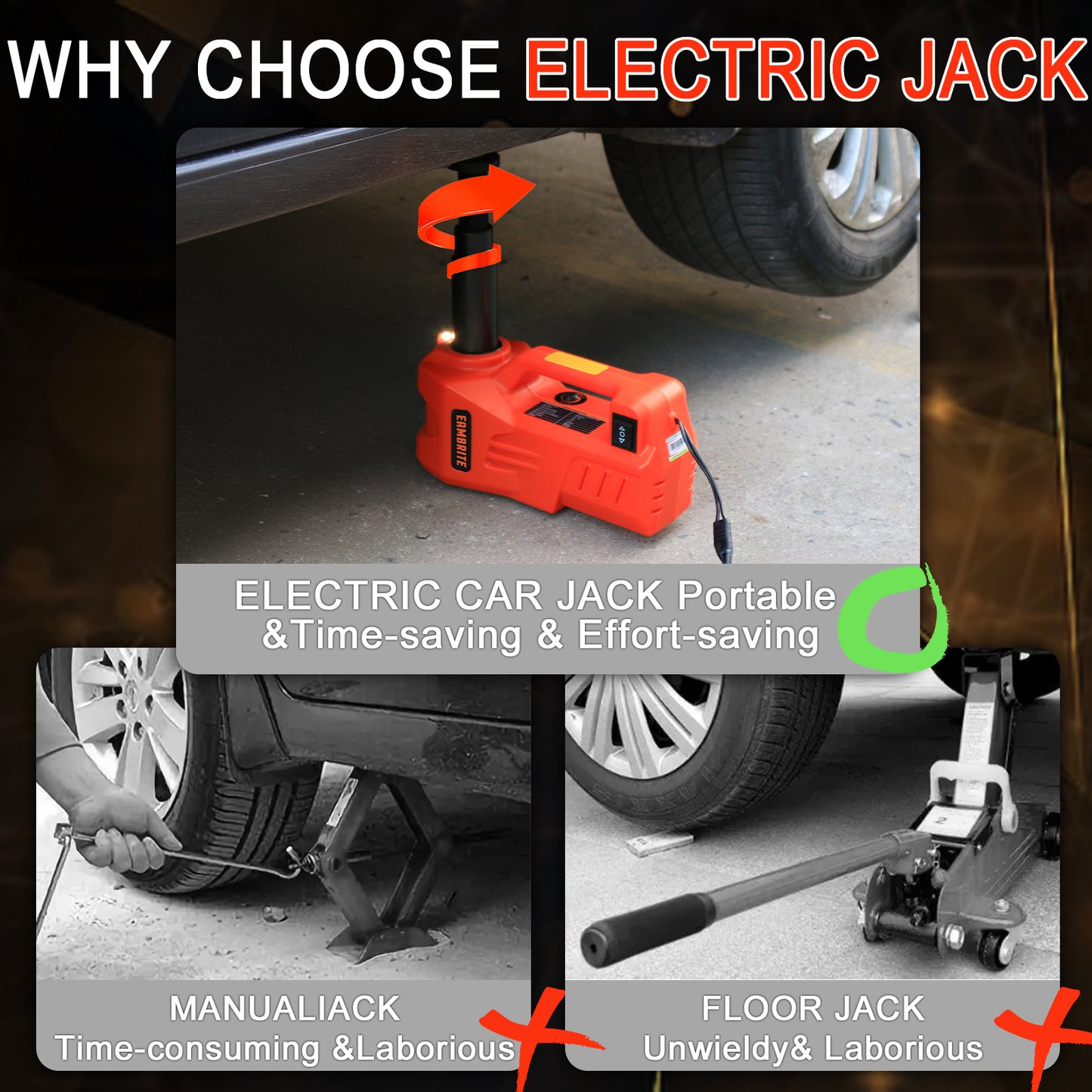 EAMBRITE 12V DC 3 Ton Electric Car