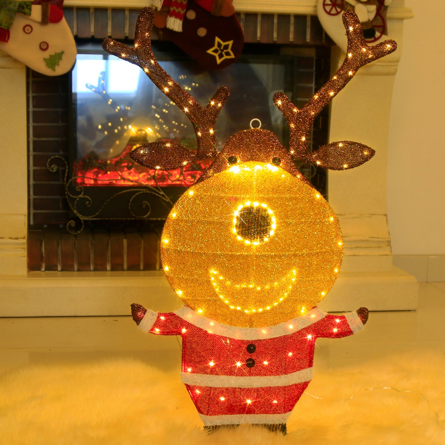 EAMBRITE Lighted Reindeer Outdoor Decorations