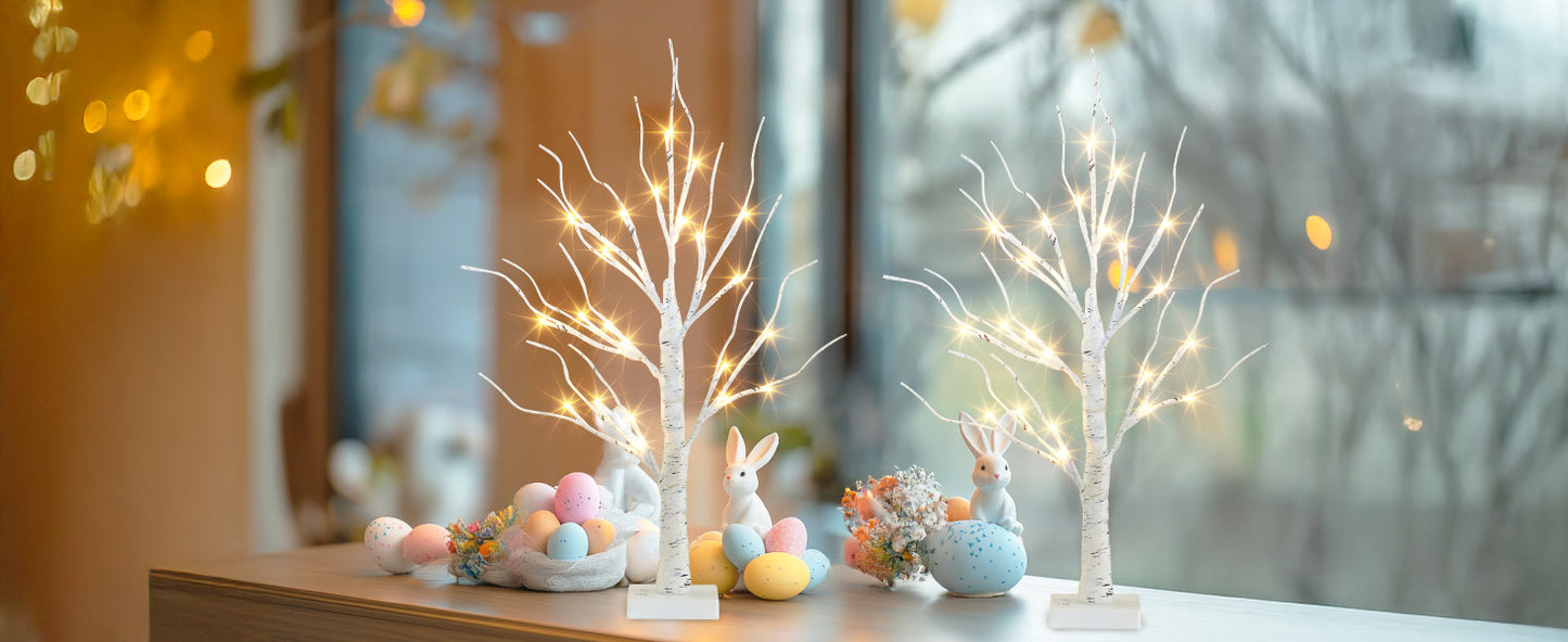 EAMBRITE Home Decorations Light Up White Birch Tree Indoor Christmas Decor