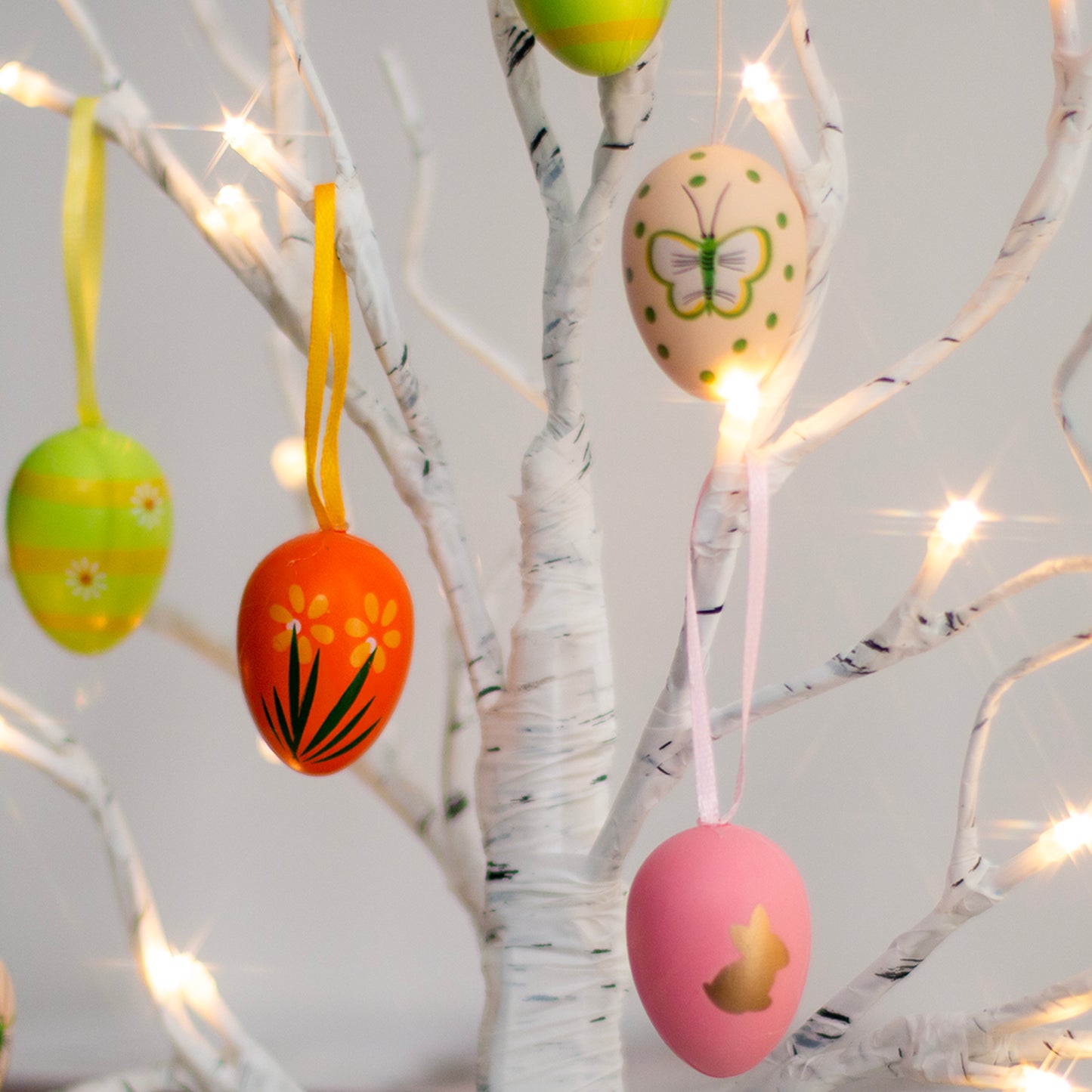 EAMBRITE Easter Decorations Easter Tree with 18x2 pcs Eggs Ornaments