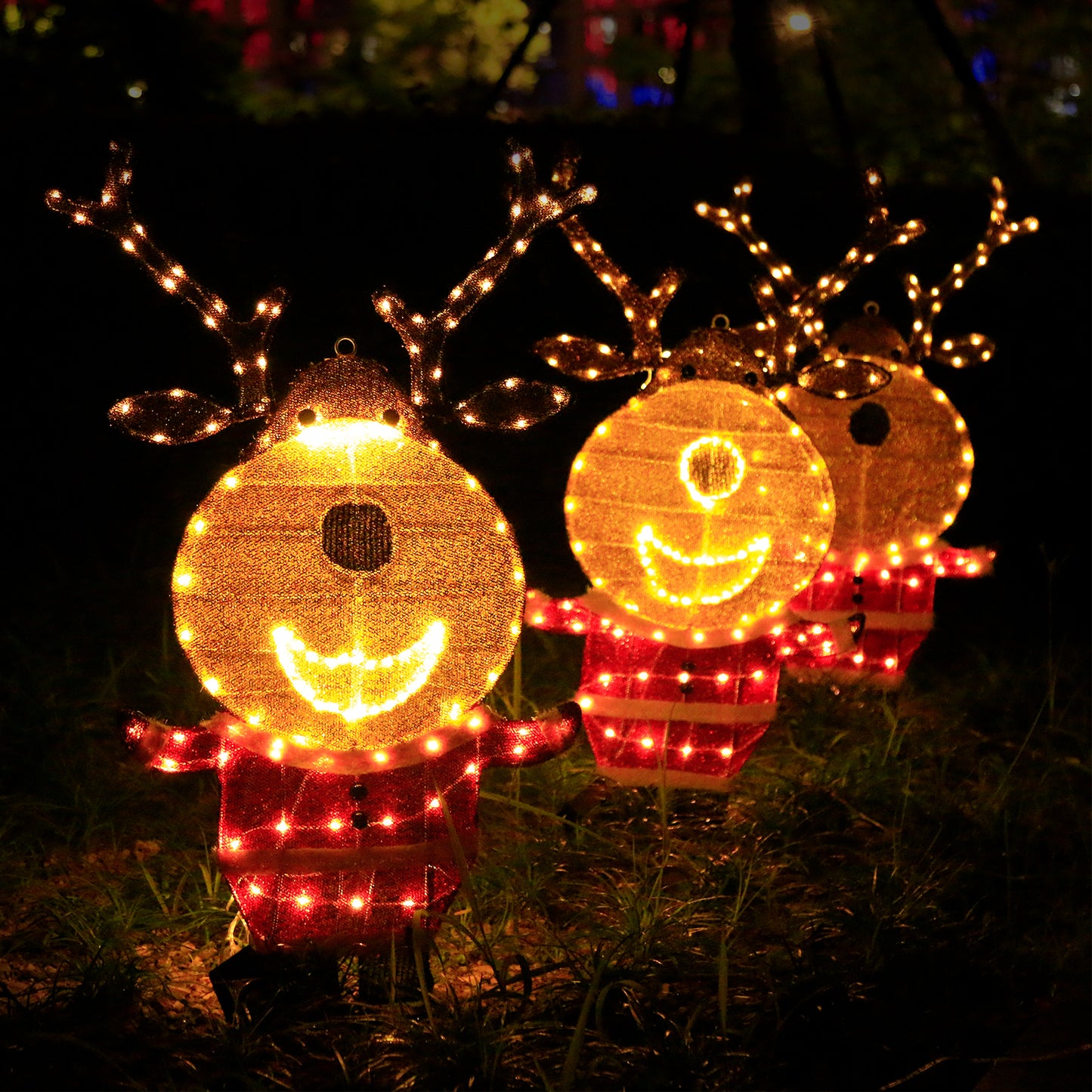 EAMBRITE Lighted Reindeer Outdoor Decorations