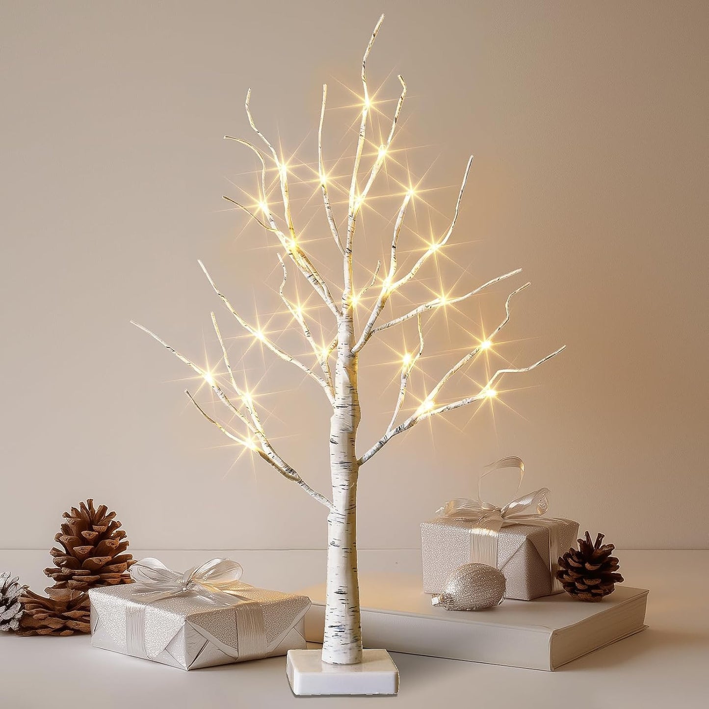 EAMBRITE Lighted Birch Tree Spring Decorations for Home White Birch Tree with Lights,