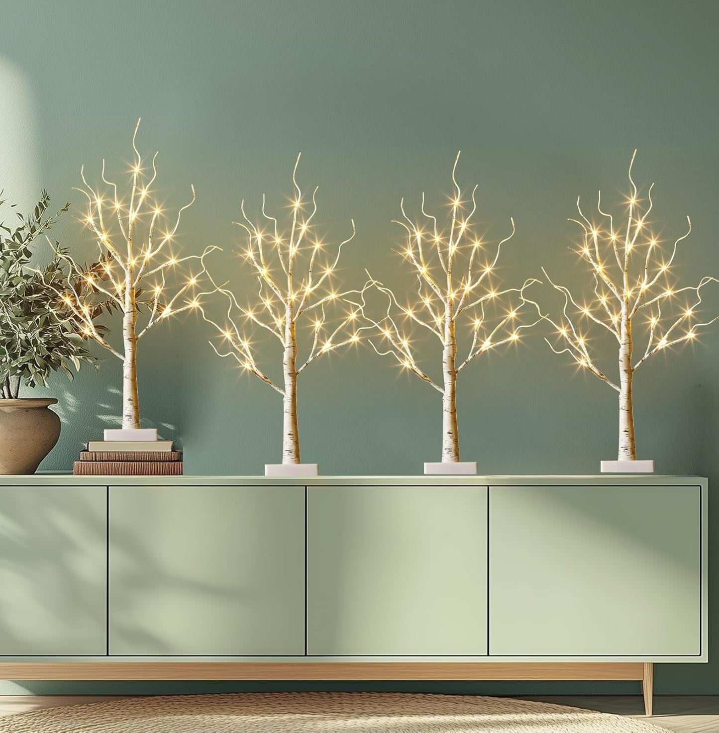 EAMBRITE Home Decorations Light Up White Birch Tree Indoor Christmas Decor