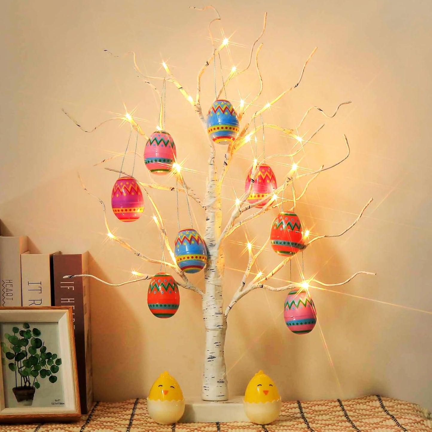 EAMBRITE Easter Tree with 10pcs Eggs Ornaments