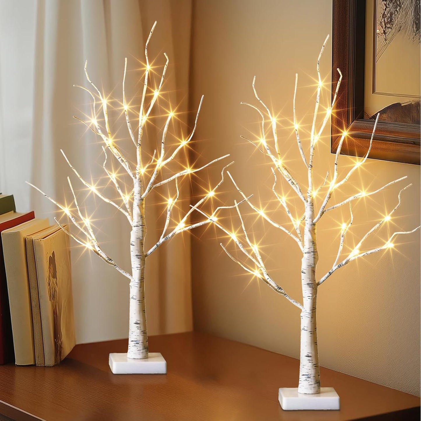 EAMBRITE Lighted Birch Tree Spring Decorations for Home