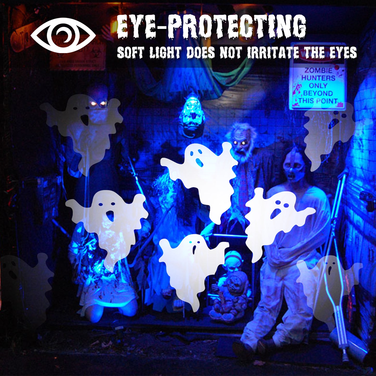EAMBRITE Halloween Projector Lights, Rotating Ghost Projector Halloween Outdoor