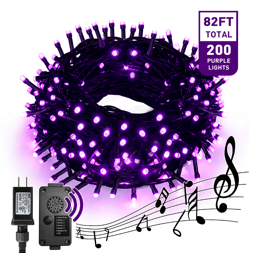EAMBRITE Halloween Decorations 200 LED Halloween String Lights with Spooky Music