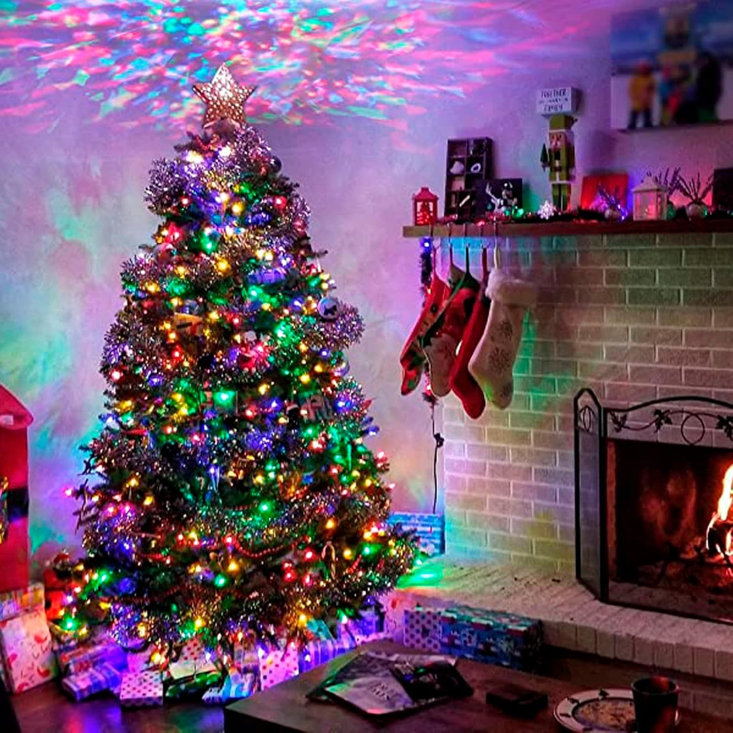 EAMBRITE Christmas Lights Outdoor 82Ft 200LT Christmas Lights with Cheerful Music(Multi-Color)