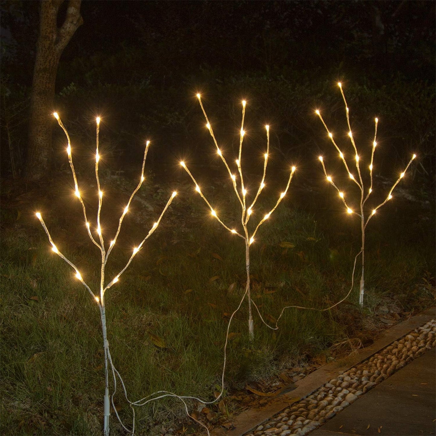 EAMBRITE Pre Lit White Birch Twig Branch Lights