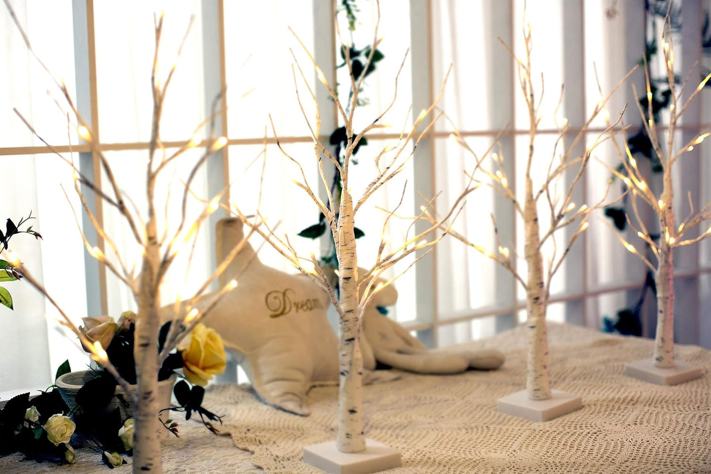 EAMBRITE Lighted Birch Tree Spring Decorations for Home