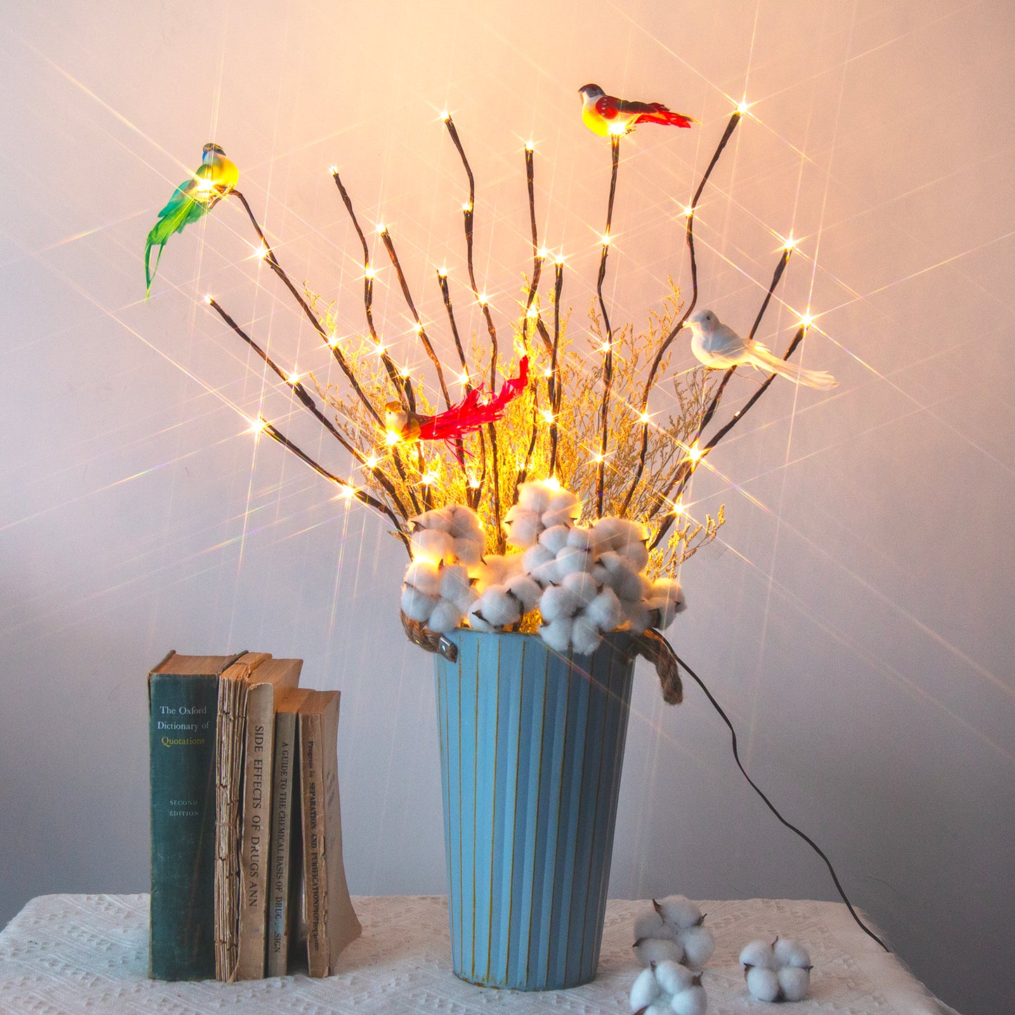EAMBRITE 3PK Brown Lighted Twig Branches Pathway Light
