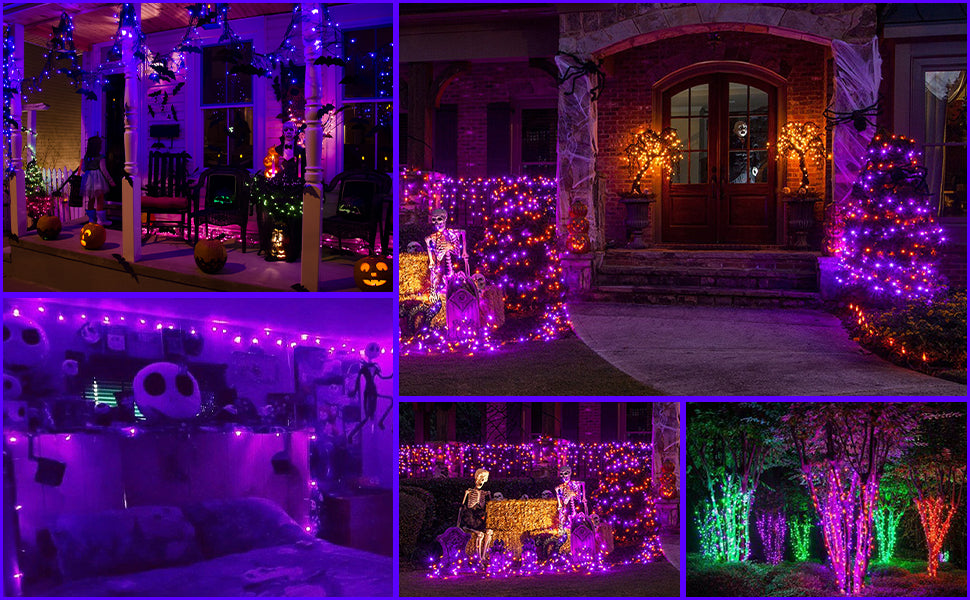 EAMBRITE Halloween Decorations 200 LED Halloween String Lights with Spooky Music