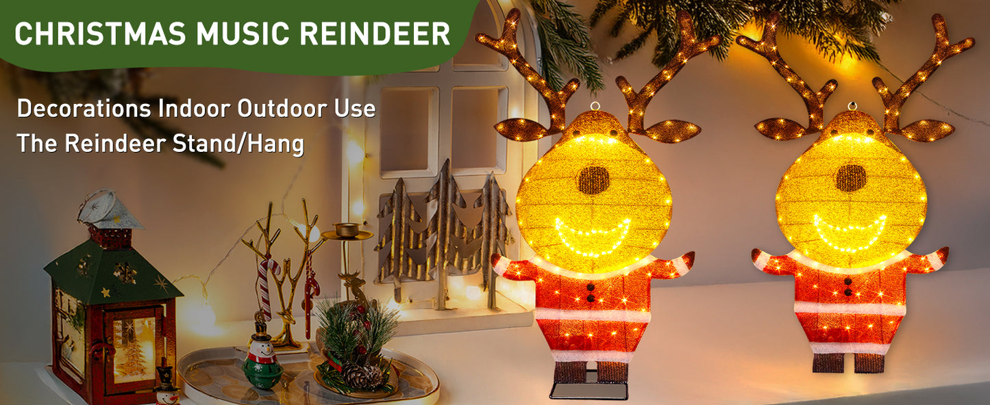 EAMBRITE Lighted Reindeer Outdoor Decorations