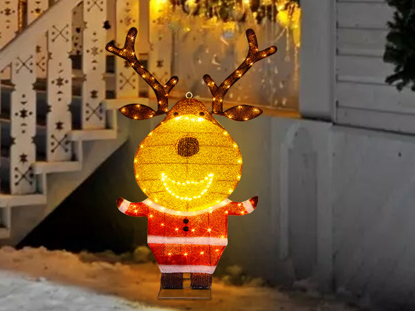 EAMBRITE Lighted Reindeer Outdoor Decorations