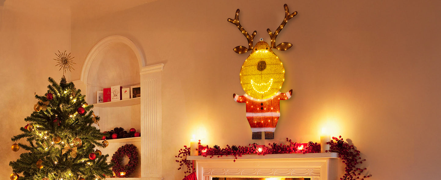 EAMBRITE Lighted Reindeer Outdoor Decorations