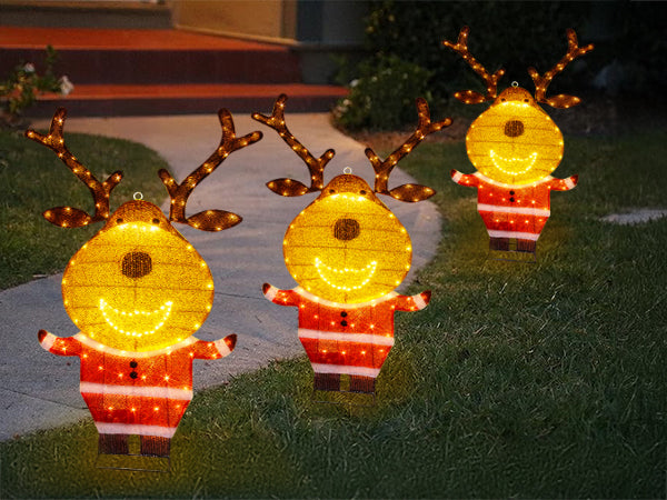 EAMBRITE Lighted Reindeer Outdoor Decorations
