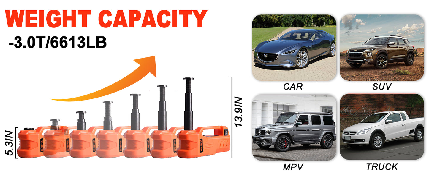 EAMBRITE 12V DC 3 Ton Electric Car
