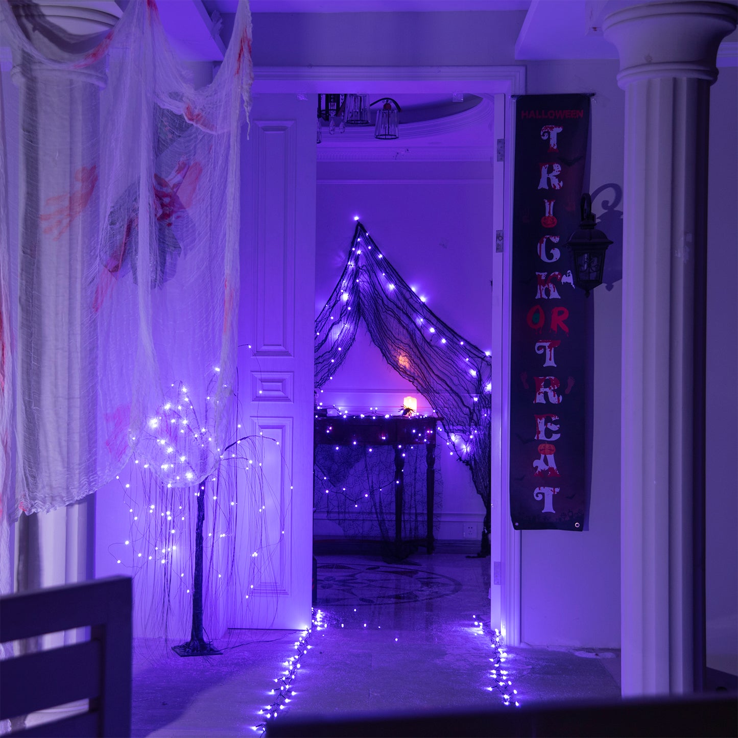 EAMBRITE Halloween Decorations 200 LED Halloween String Lights with Spooky Music