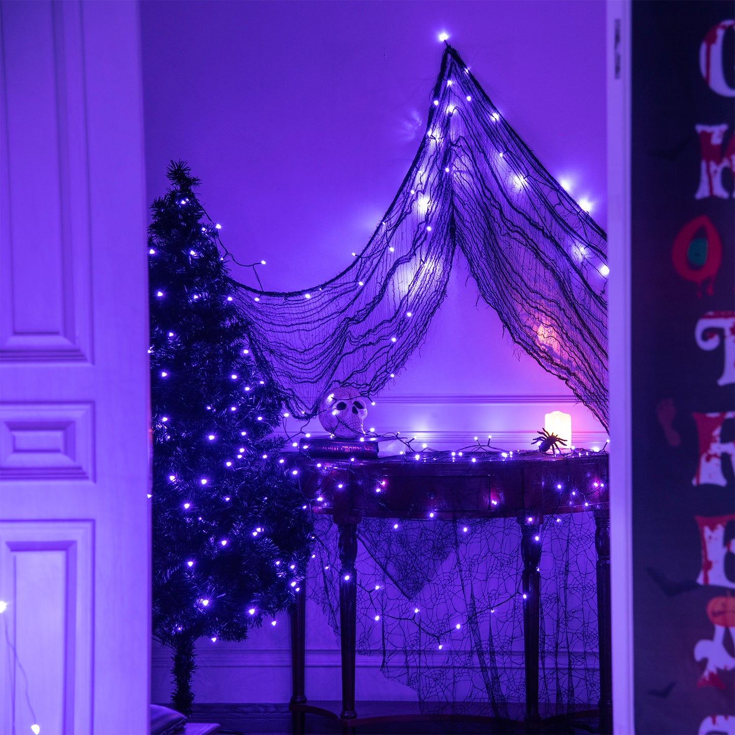 EAMBRITE Halloween Decorations 200 LED Halloween String Lights with Spooky Music