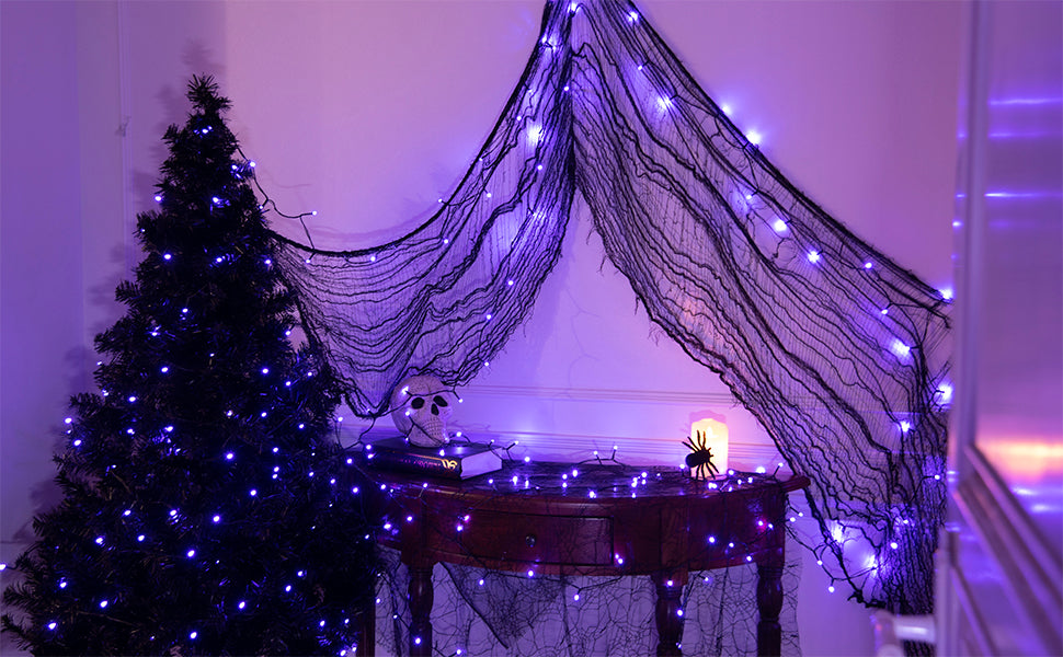 EAMBRITE Halloween Decorations 200 LED Halloween String Lights with Spooky Music