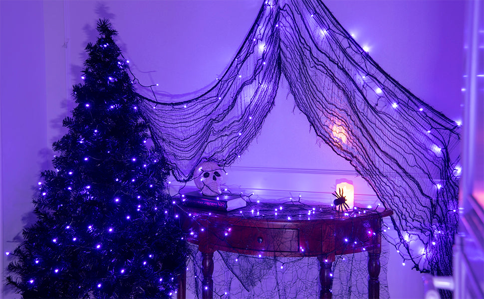 EAMBRITE Halloween Decorations 200 LED Halloween String Lights with Spooky Music