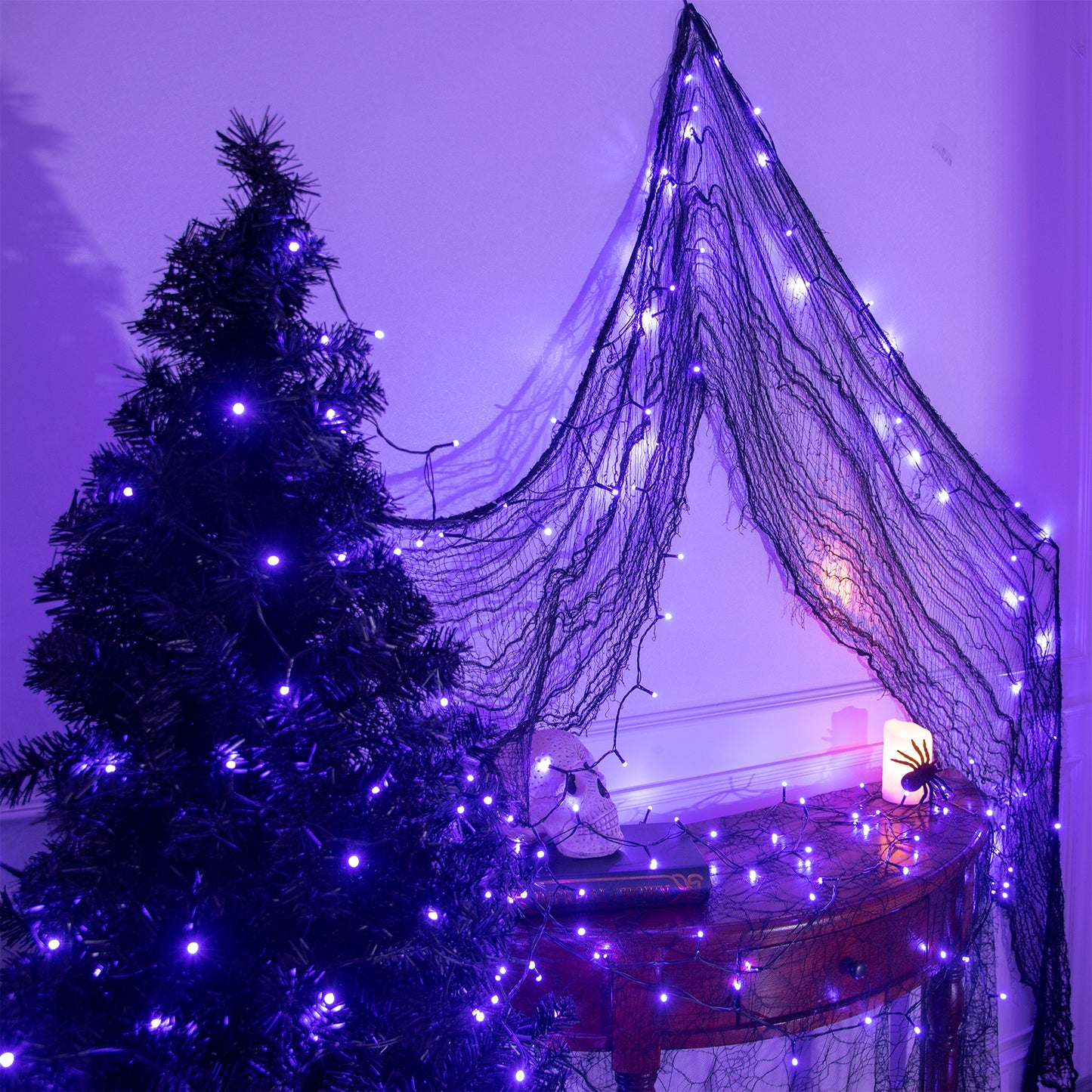 EAMBRITE Halloween Decorations 200 LED Halloween String Lights with Spooky Music