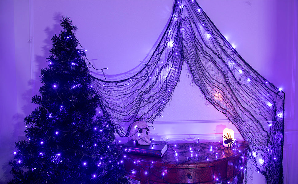 EAMBRITE Halloween Decorations 200 LED Halloween String Lights with Spooky Music