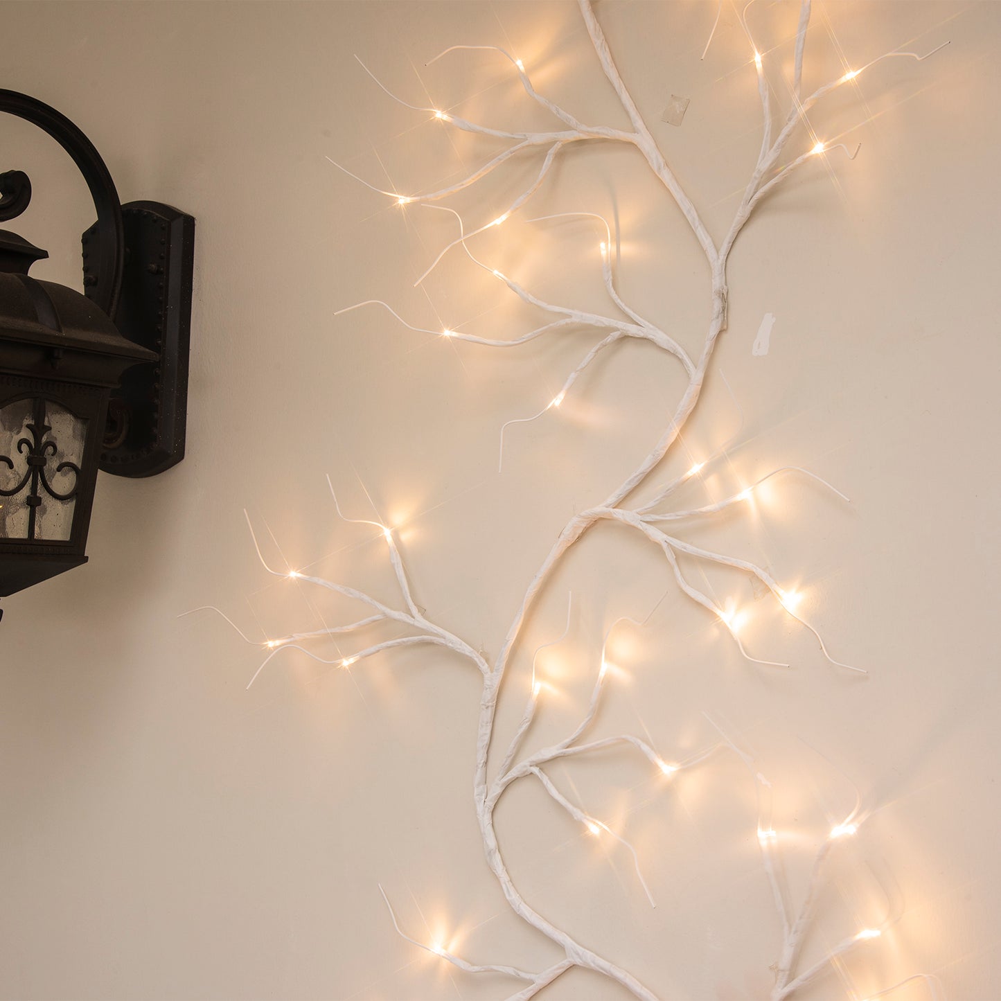 EAMBRITE White Garland Lights, 6 FT 48 LED Lighted Twig Garlands Plug in