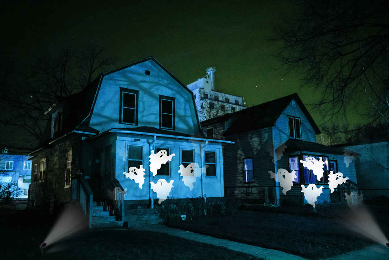 EAMBRITE Halloween Projector Lights, Rotating Ghost Projector Halloween Outdoor