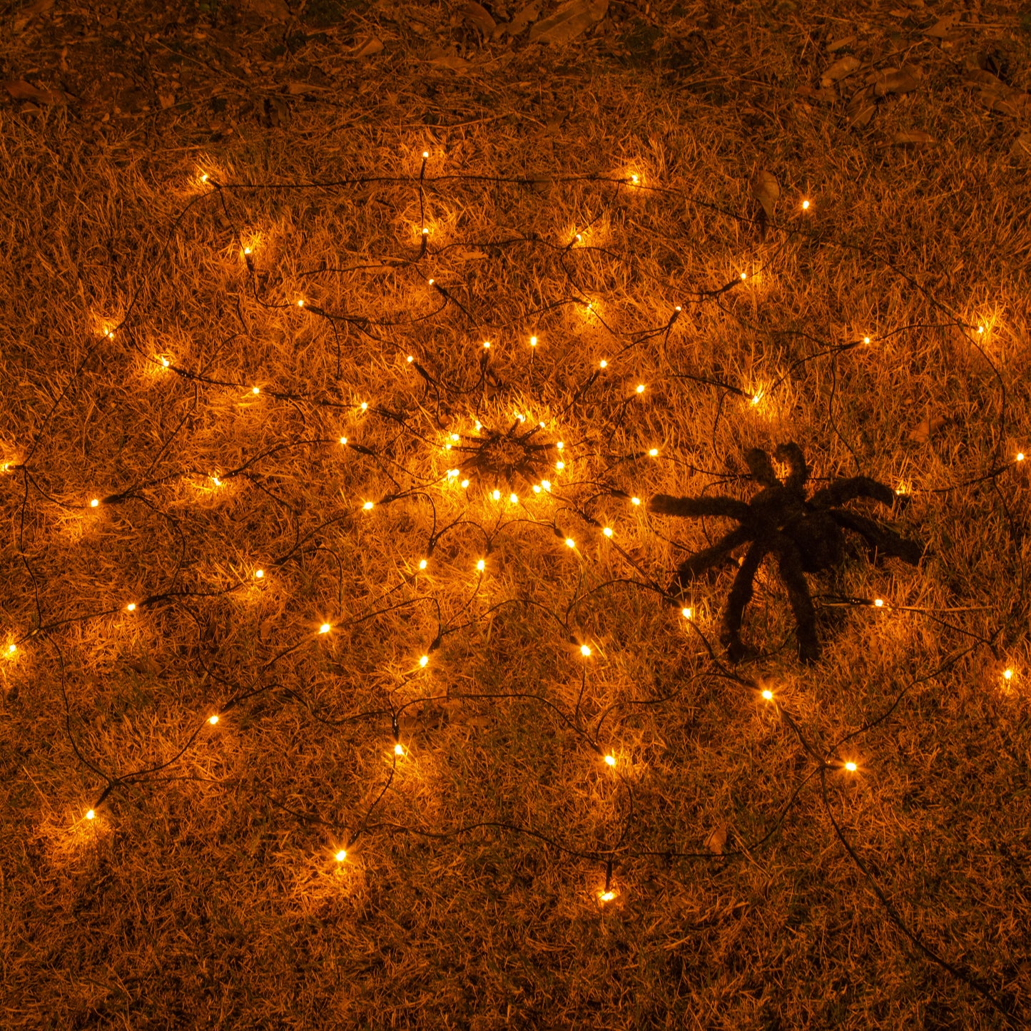 EAMBRITE Halloween Spider Web Lights with 70LED Orange Lights