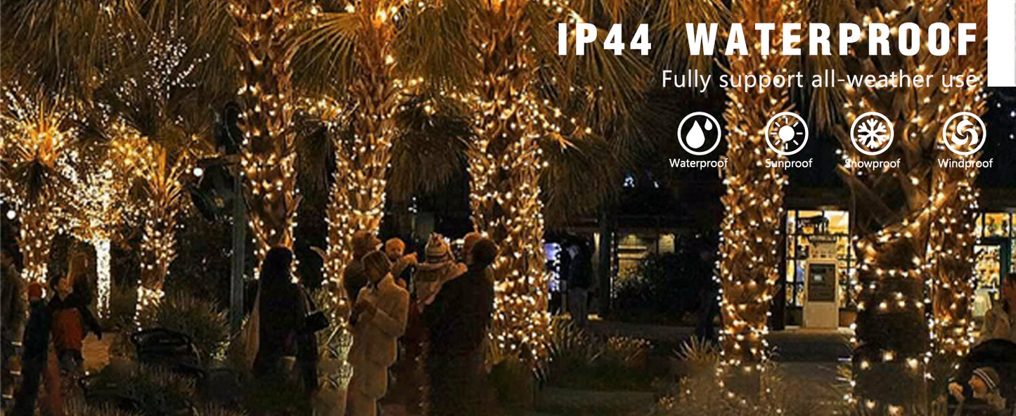 EAMBRITE Christmas Lights Outdoor 82 Ft 200 LT Christmas Lights with Cheerful Music