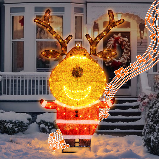 EAMBRITE Lighted Reindeer Outdoor Decorations