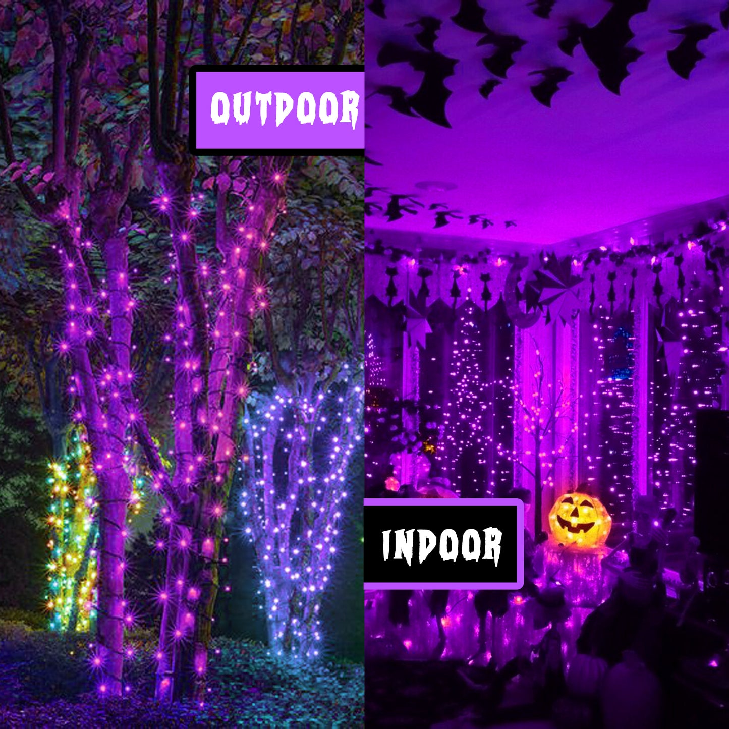 EAMBRITE Halloween Decorations 200 LED Halloween String Lights with Spooky Music
