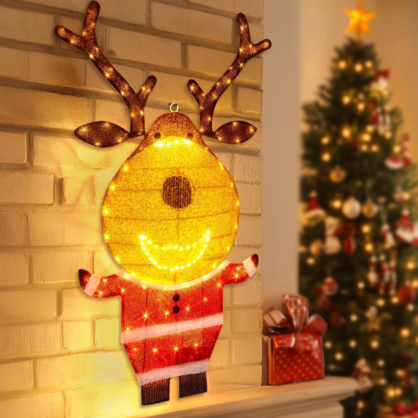 EAMBRITE Lighted Reindeer Outdoor Decorations