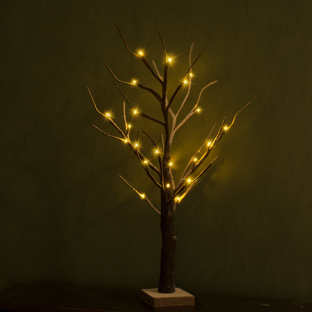 Árbol Bonsái de Nieve EAMBRITE de 24 Pulgadas con Funcionamiento por Batería