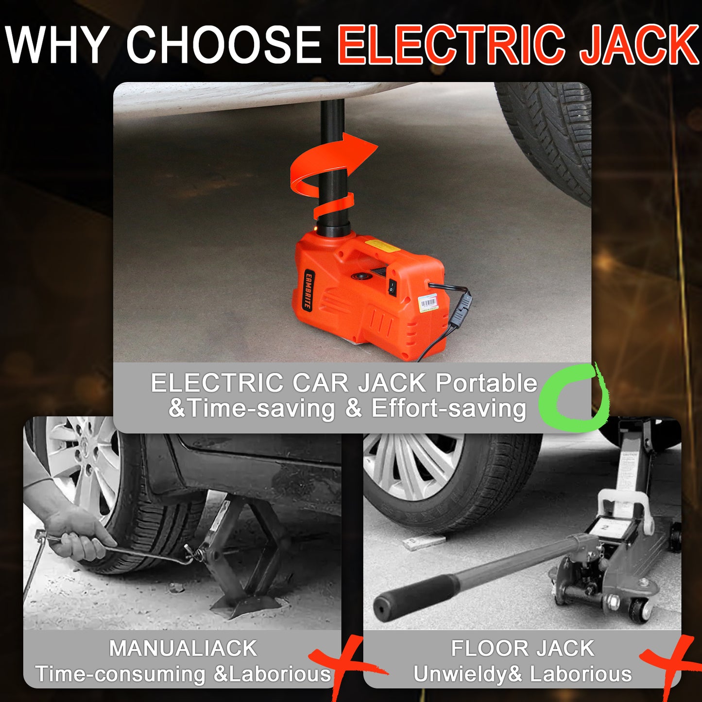 EAMBRITE 12V DC 3 Ton Electric Car
