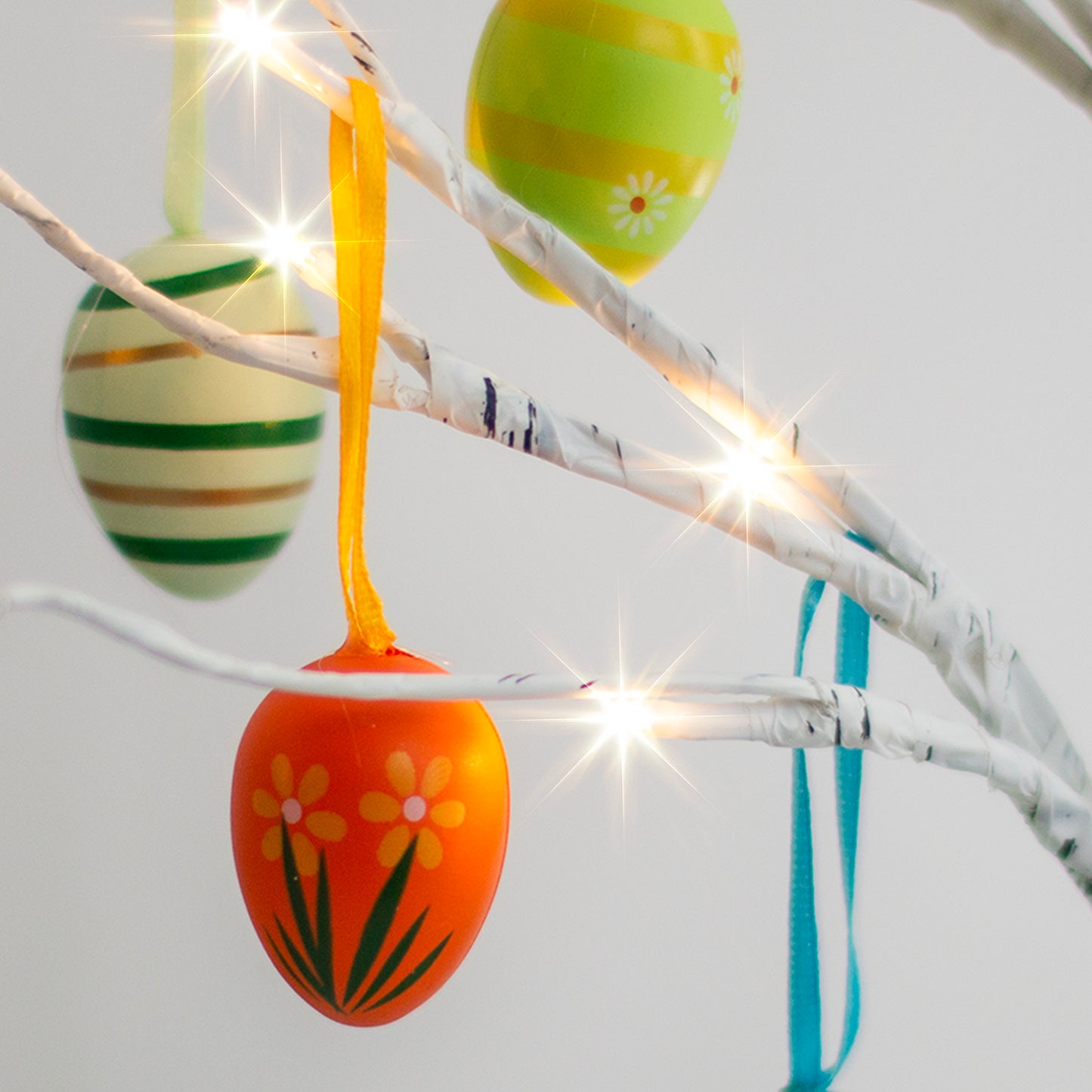 EAMBRITE Easter Decorations Easter Tree with 18x2 pcs Eggs Ornaments