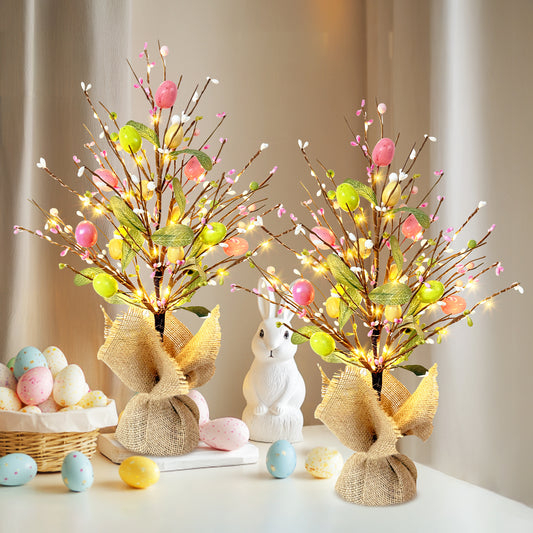 EAMBRITE Easter Decorations Easter Egg Tree with Lights