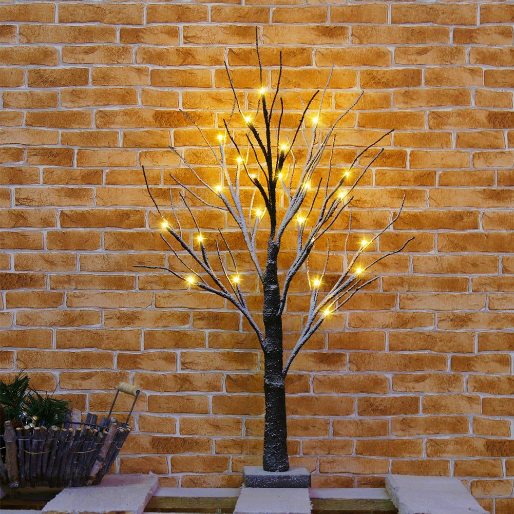 Árbol Bonsái de Nieve EAMBRITE de 24 Pulgadas con Funcionamiento por Batería