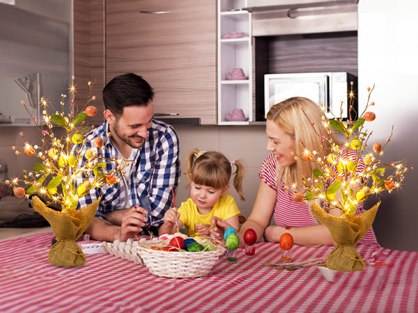 EAMBRITE Easter Decorations Easter Egg Tree with Lights