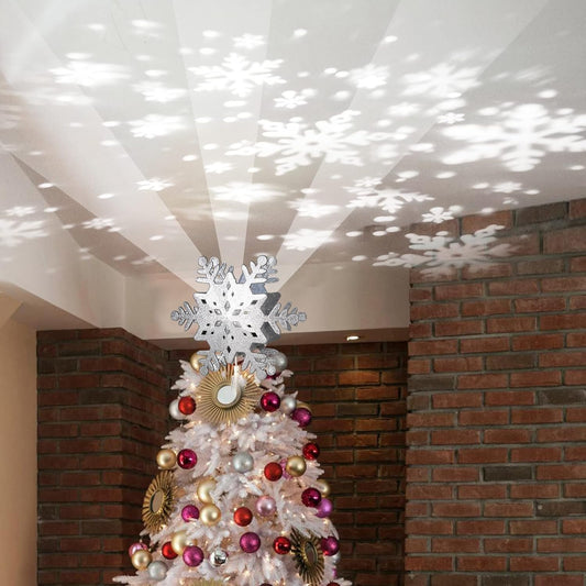 TETETATA Christmas Tree Topper Lighted Snowflake,