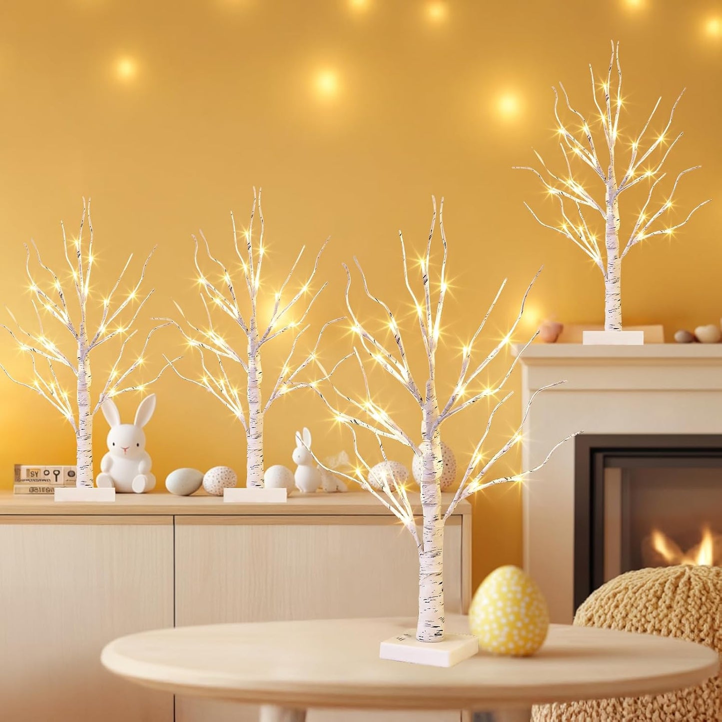 EAMBRITE Home Decorations Light Up White Birch Tree Indoor Christmas Decor