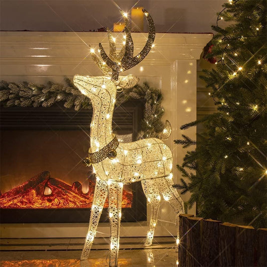 EAMBRITE 48” 70 LT Pre-Lit Christmas Glittering Reindeer