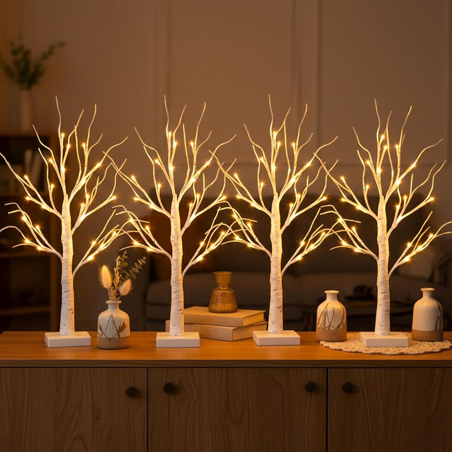 TETETATA Lighted Birch Tree with LED Lights Christmas Decoration